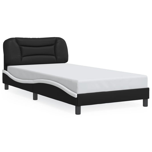 vidaXL Bed Frame with LED Lights Base Platform Bedroom Furniture Faux Leather-10