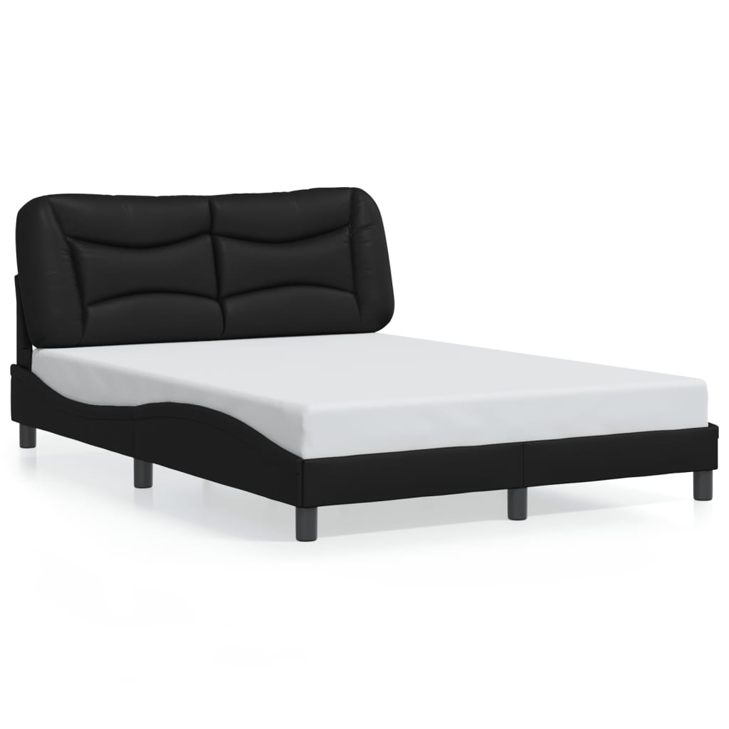 vidaXL Bed Frame with LED Lights Base Platform Bedroom Furniture Faux Leather-7