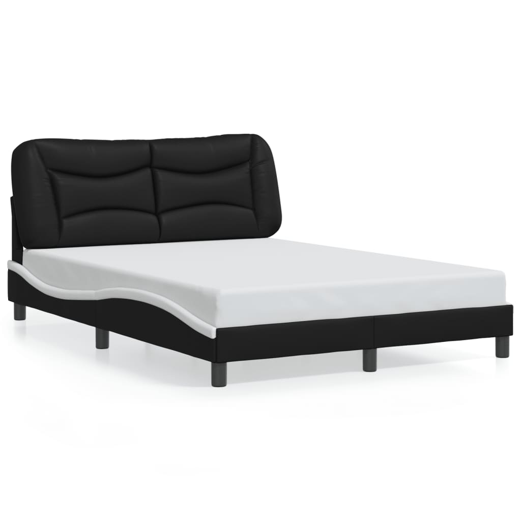 vidaXL Bed Frame with LED Lights Base Platform Bedroom Furniture Faux Leather-13
