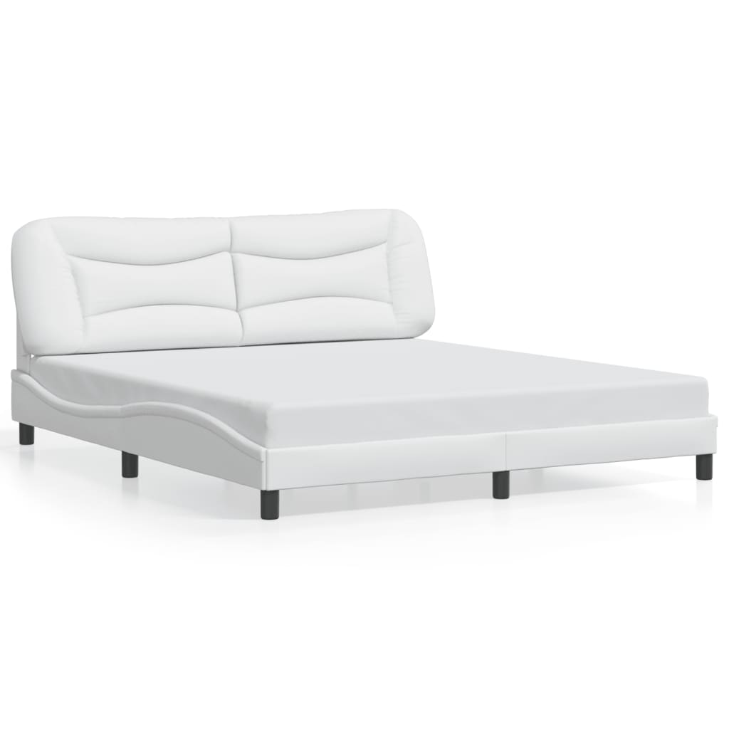 vidaXL Bed Frame with LED Lights Base Platform Bedroom Furniture Faux Leather-18