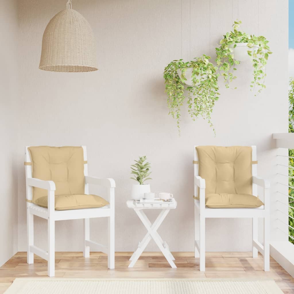 vidaXL Lowback Chair Cushions Seat Pad Outdoor Garden Patio Furniture Fabric-3