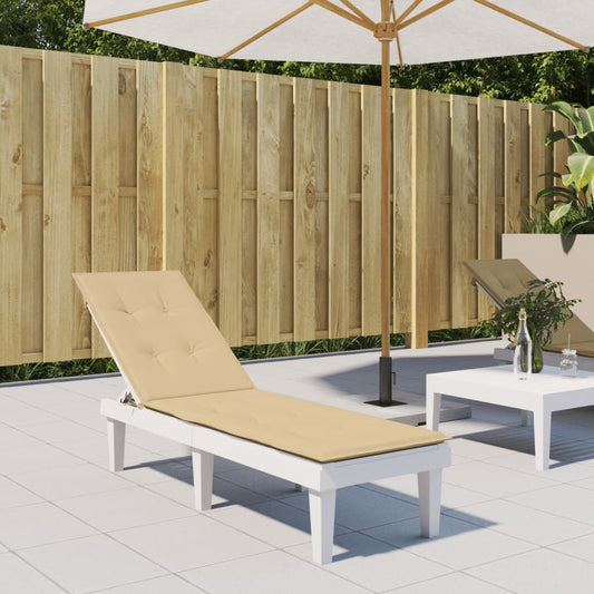 vidaXL Deck Chair Cushion Outdoor Pillow Seat Pad Garden Lounge Bed Fabric-0
