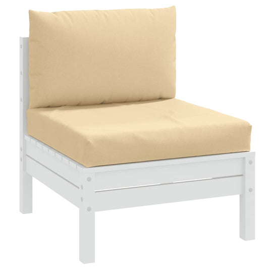 vidaXL Pallet Cushions 2 pcs Melange Beige Fabric-0