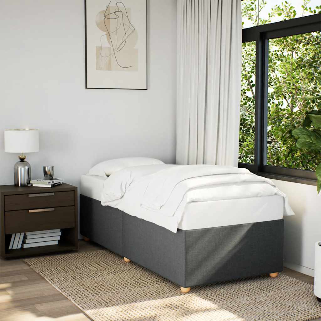 vidaXL Bed Frame without Mattress Upholstered Platform Base Bedroom Fabric-2
