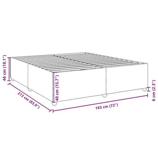 vidaXL Bed Frame without Mattress Upholstered Platform Base Bedroom Fabric-0
