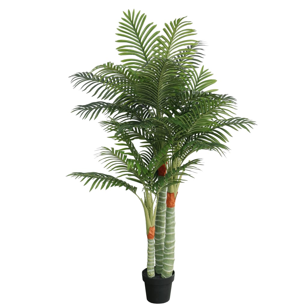 vidaXL Artificial Palm Tree with 3 Trunks Green 33.5" PP-6