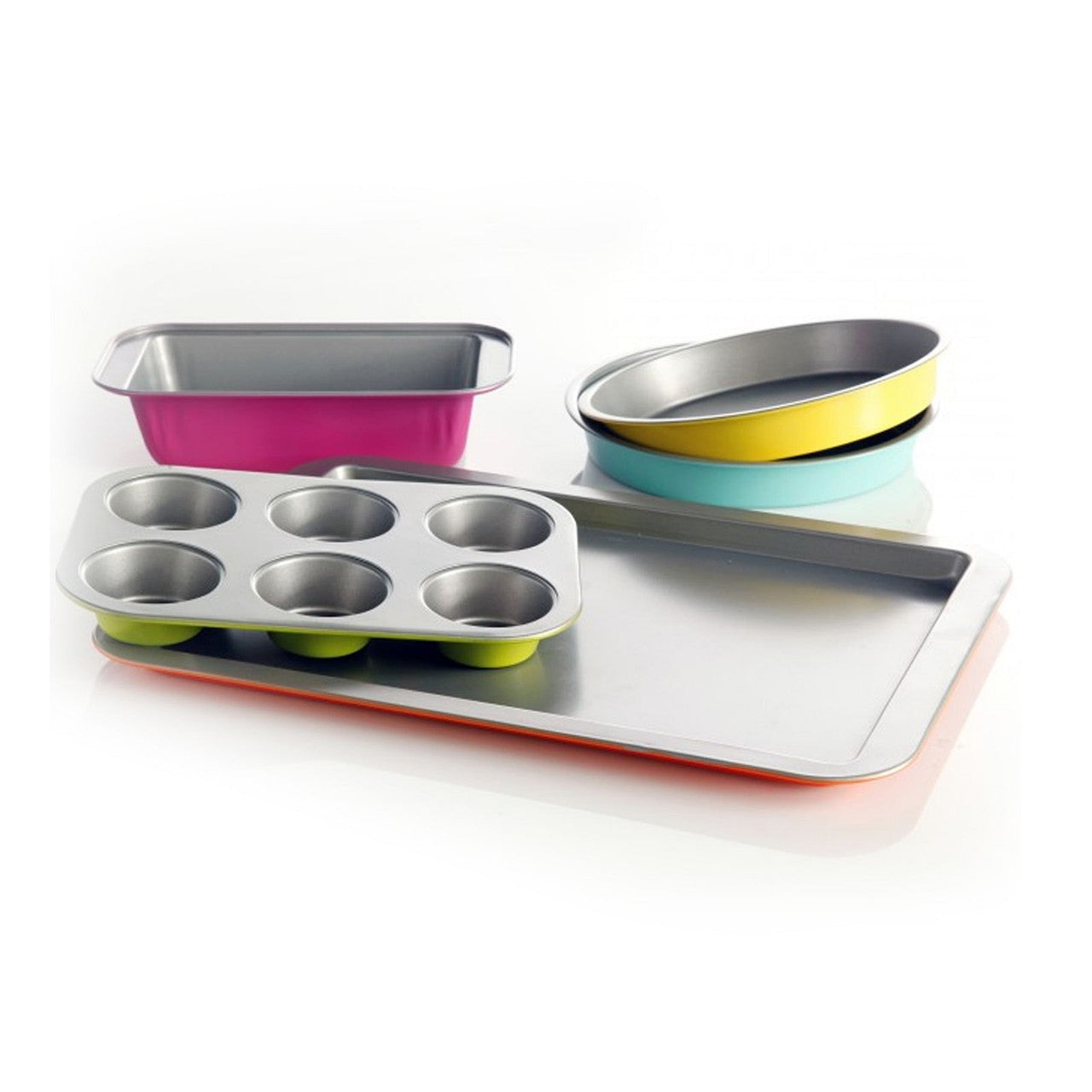 Gibson Home Color Splash Lyneham 5 pc Carbon Steel Bakeware Set-0