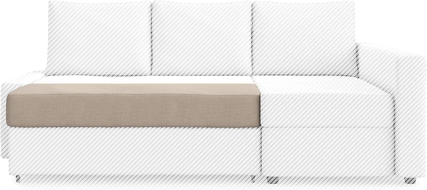 Snug Fit Friheten Slipcover for the IKEA Friheten with Chaise Corner Cover, Sofa Bed Cover, Sectional Slipcover Replacement (Light Khaki)-4