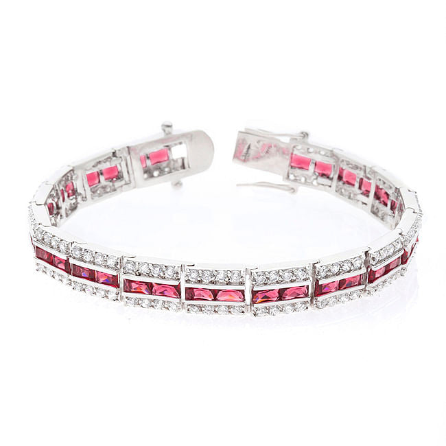 Balboa Red Cubic Zirconia Bracelet-2