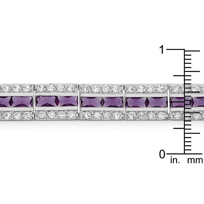 Balboa Purple Cubic Zirconia Bracelet-1