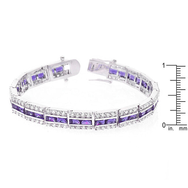 Balboa Purple Cubic Zirconia Bracelet-2