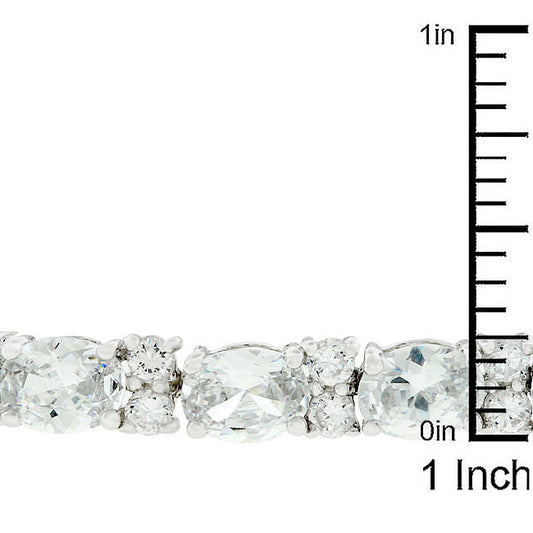 Oversized Oval Cubic Zirconia Tennis Bracelet-0