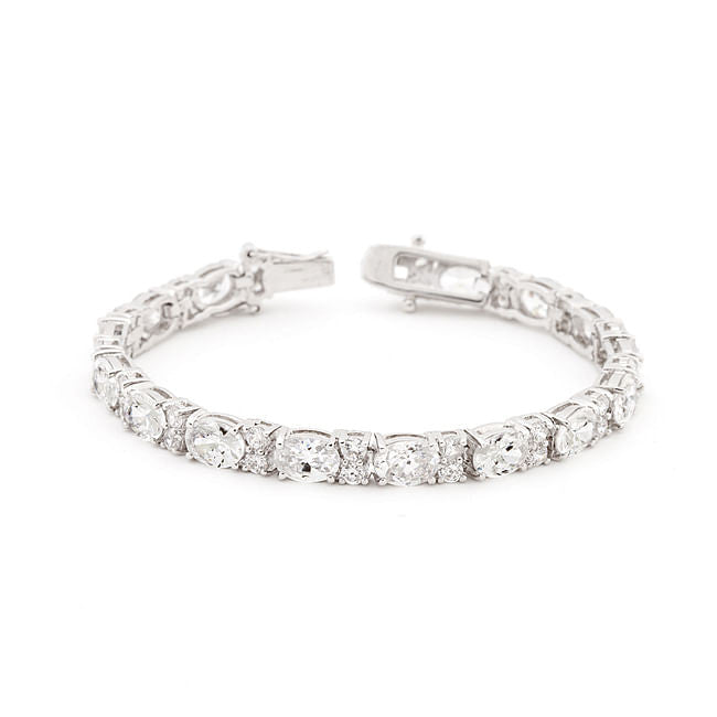 Oversized Oval Cubic Zirconia Tennis Bracelet-2