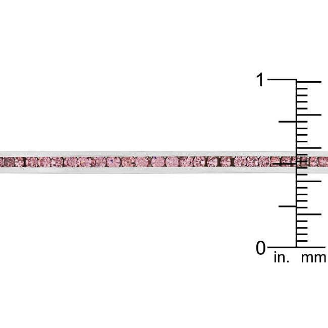 Channel-Set Pink Cubic Zirconia Cuff-1