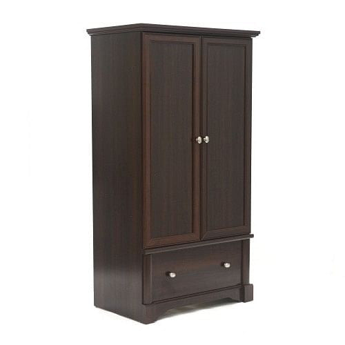 Rustic Cherry Drawer and Garment Rod Wardrobe Armoire-2