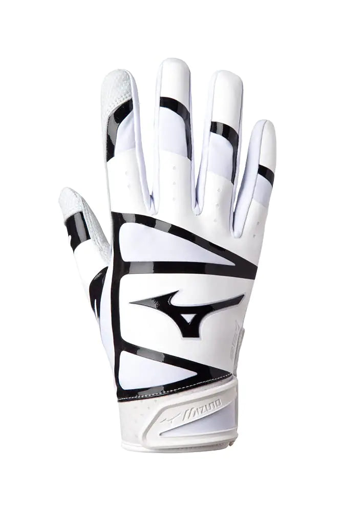 Mizuno F-257 Womens Softball Batting Glove White-Black Large