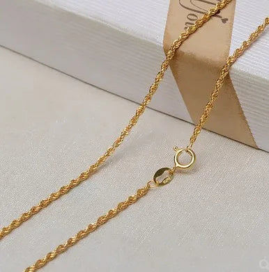 100% real 18k gold jewelry Au750 necklace for women sweater necklaces yellow gold 40-60cm solid gold chain necklace about 1.2m