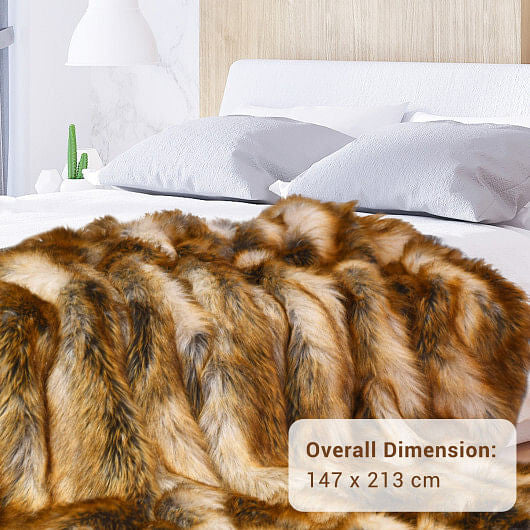 Soft Warm Fluffy for Bed Luxury Plush Faux Fur Blanket -L-2