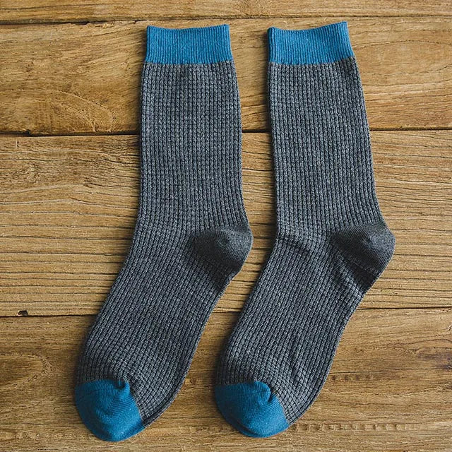 Harajuku Happy Organic Cotton Men Compression Socks Gift