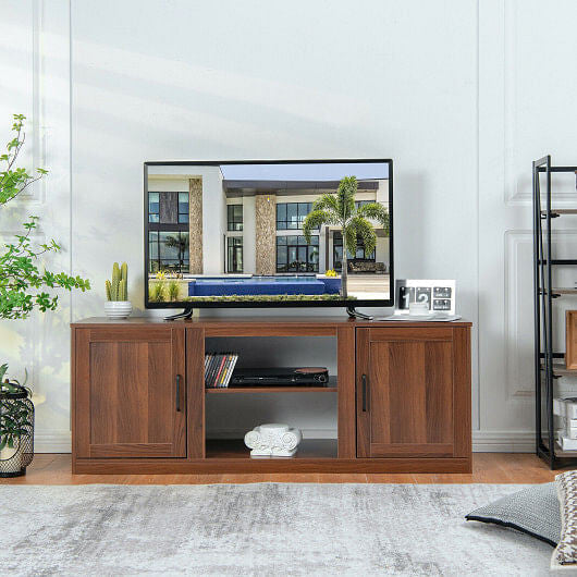 58 Inch TV Stand with 1500W Faux Fireplace for TVs up to 65 Inch-Vintage-2