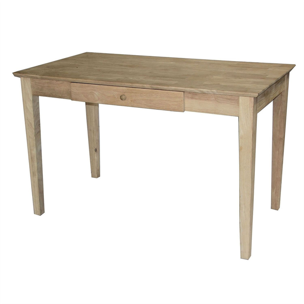 Unfinished Solid Wood Desk Laptop Computer Writing Table with Drawer-1