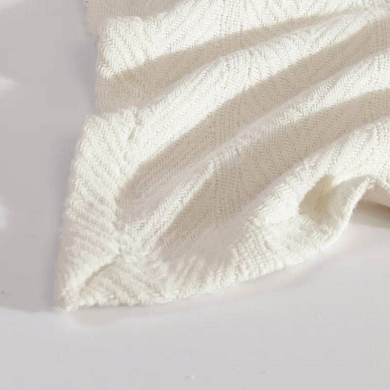 King size Cream Bone Lightweight 100-Percent Cotton Blanket - Machine Washable-1
