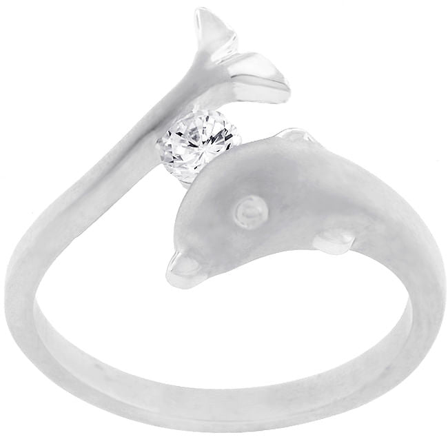 Tension Set Dolphin Ring-0