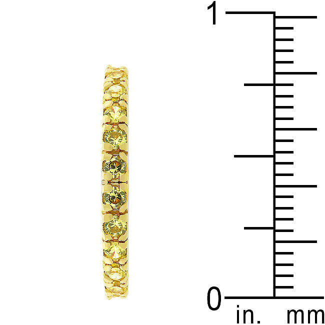 Yellow Cubic Zirconia Eternity Ring-3