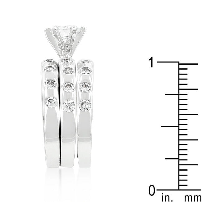 Bezel Set Engagement Ring Set-3