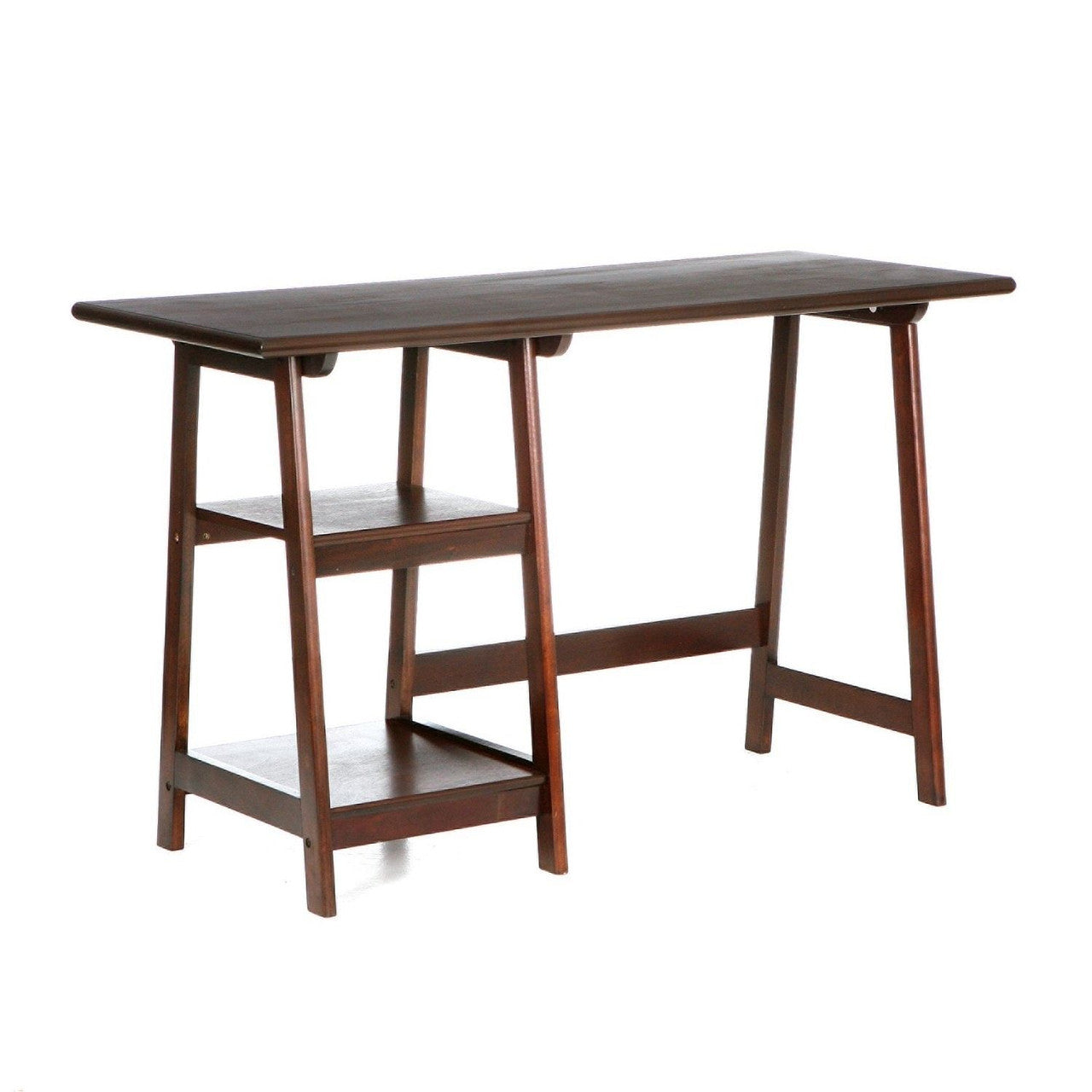 Espresso Finish Wood Home Office Laptop Computer Desk-2