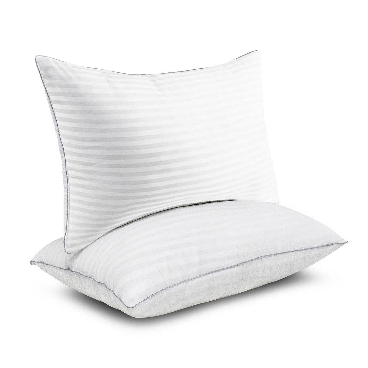 Set of 2 Machine Washable Down Alternative Bed Pillow with Cotton Cover - Queen-2