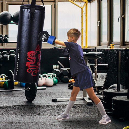 5 Pieces 40Lbs Filled Punching Boxing Set with Jump Rope and Gloves-0