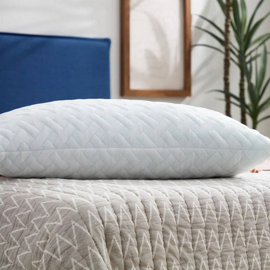 Set of 2 - Shredded Memory Foam Bed Pillows with 2 Pillowcases - Queen size-0