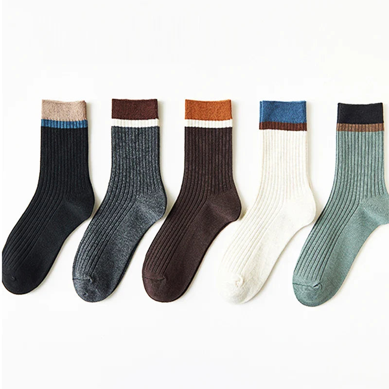 Harajuku Happy Organic Cotton Men Compression Socks Gift