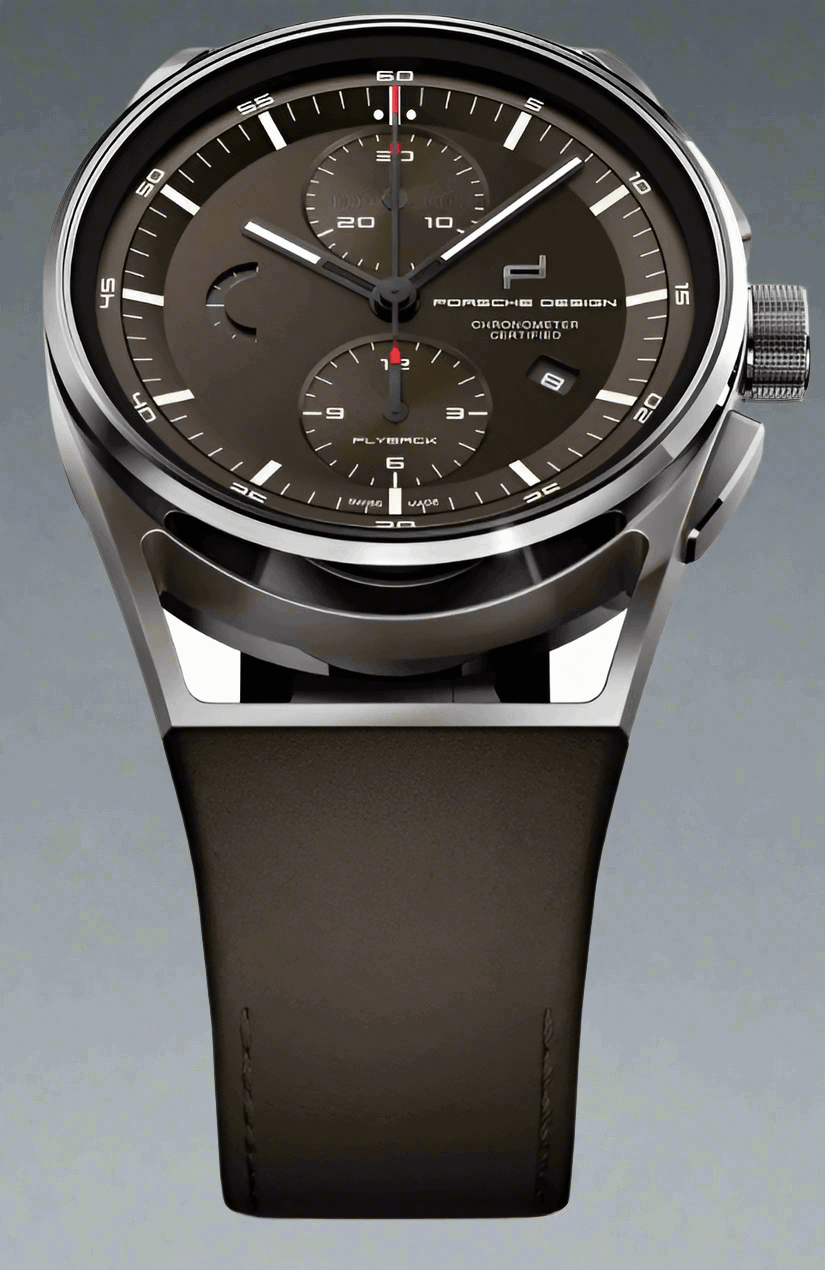 PORSCHE DESIGN 1919 brown Chronotimer Flyback Automatic Timepiece