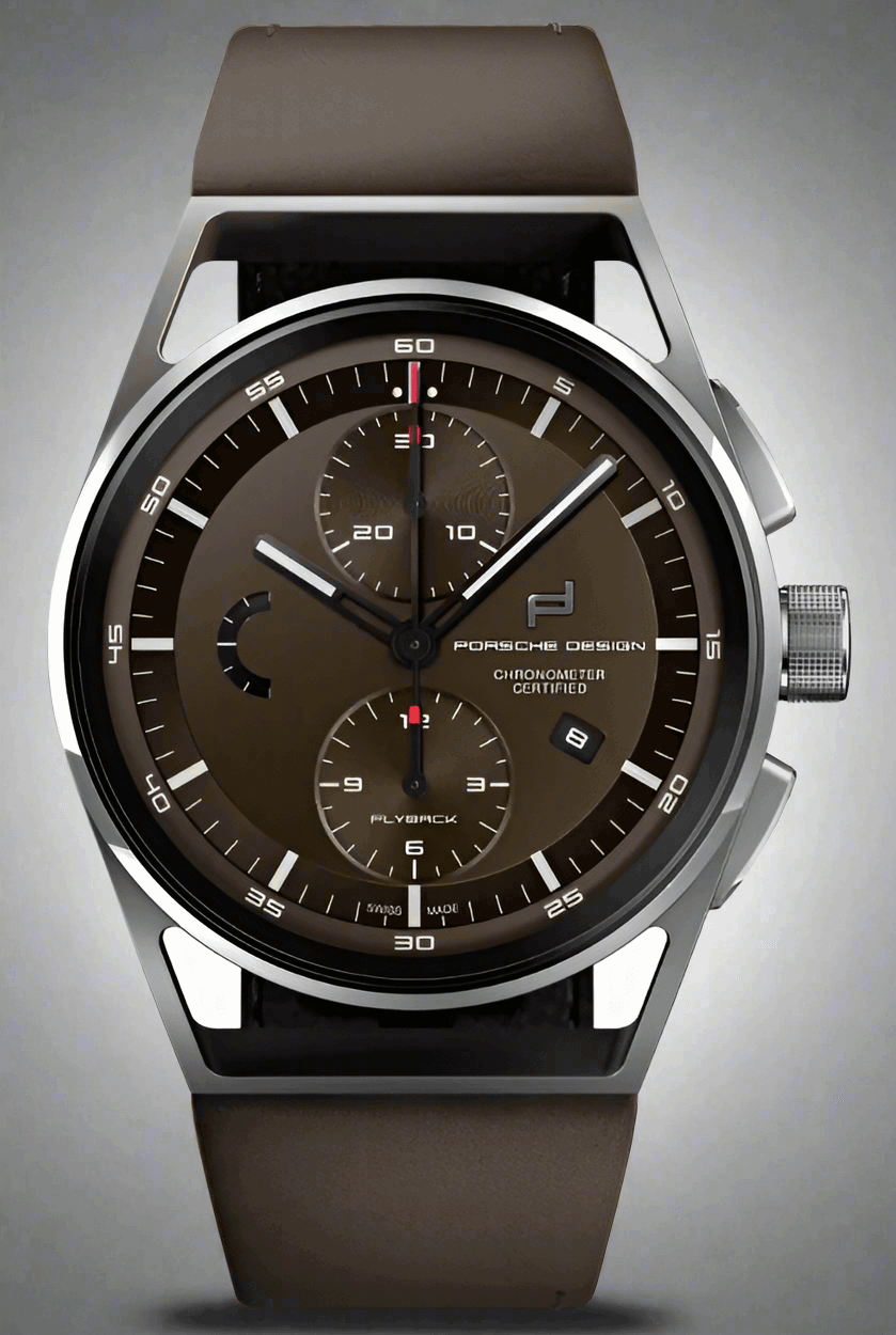 PORSCHE DESIGN 1919 brown Chronotimer Flyback Automatic Timepiece