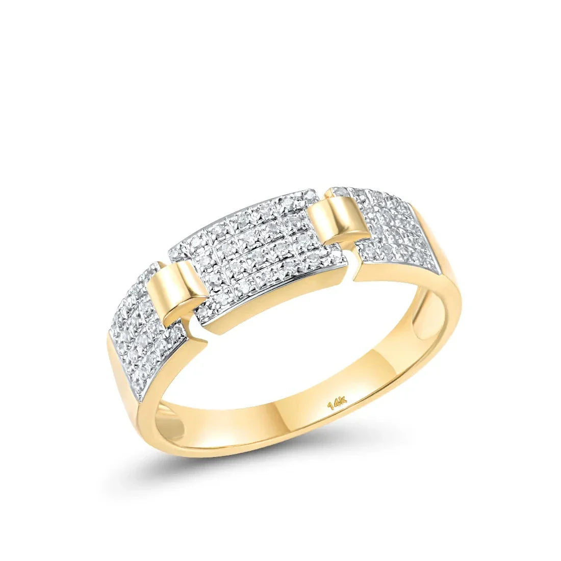 14K 585 Rose Gold Ring Sparkling Diamond Promise Engagement Rings Anniversary Fine Jewelry Gold Rings For Women Genuine