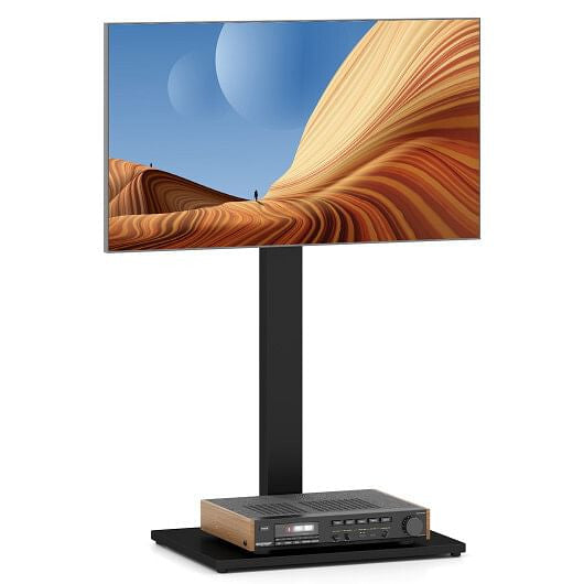 Height Adjustable Floor TV Stand with AV Shelf for 32-70 Inch TVs-4