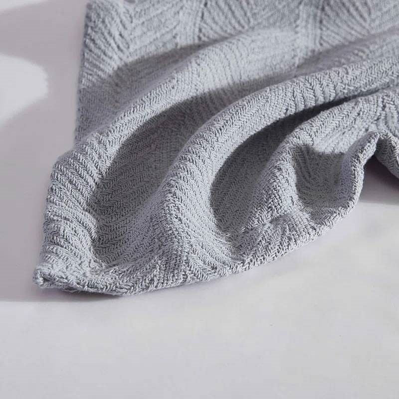 Twin size Cozy Lightweight Grey 100-Percent Cotton Blanket - Machine Washable-1