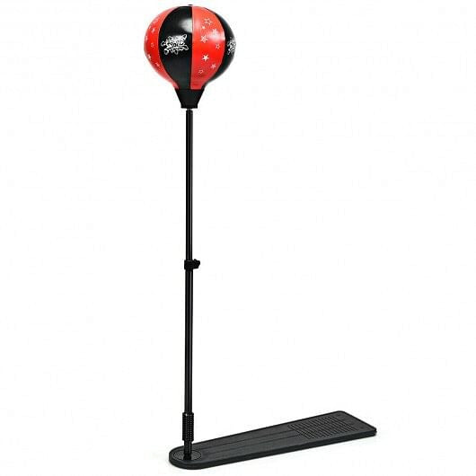 Kids Punching Bag with Adjustable Stand and Boxing Gloves-3