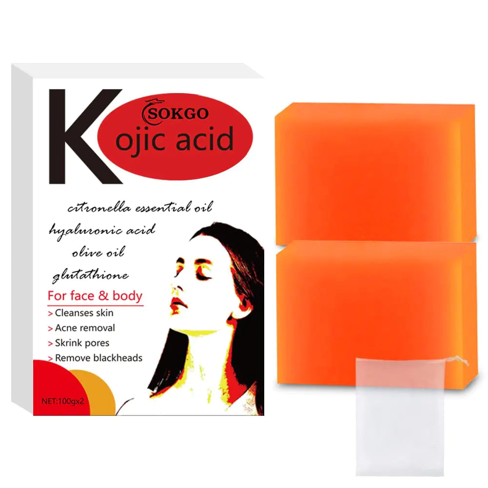 Loske Kojic Acid Body Soap Face & Body Bath Soap Skin Soap Uneven Skin Soap with Tea Tree Coconut Oil Vegan Soap