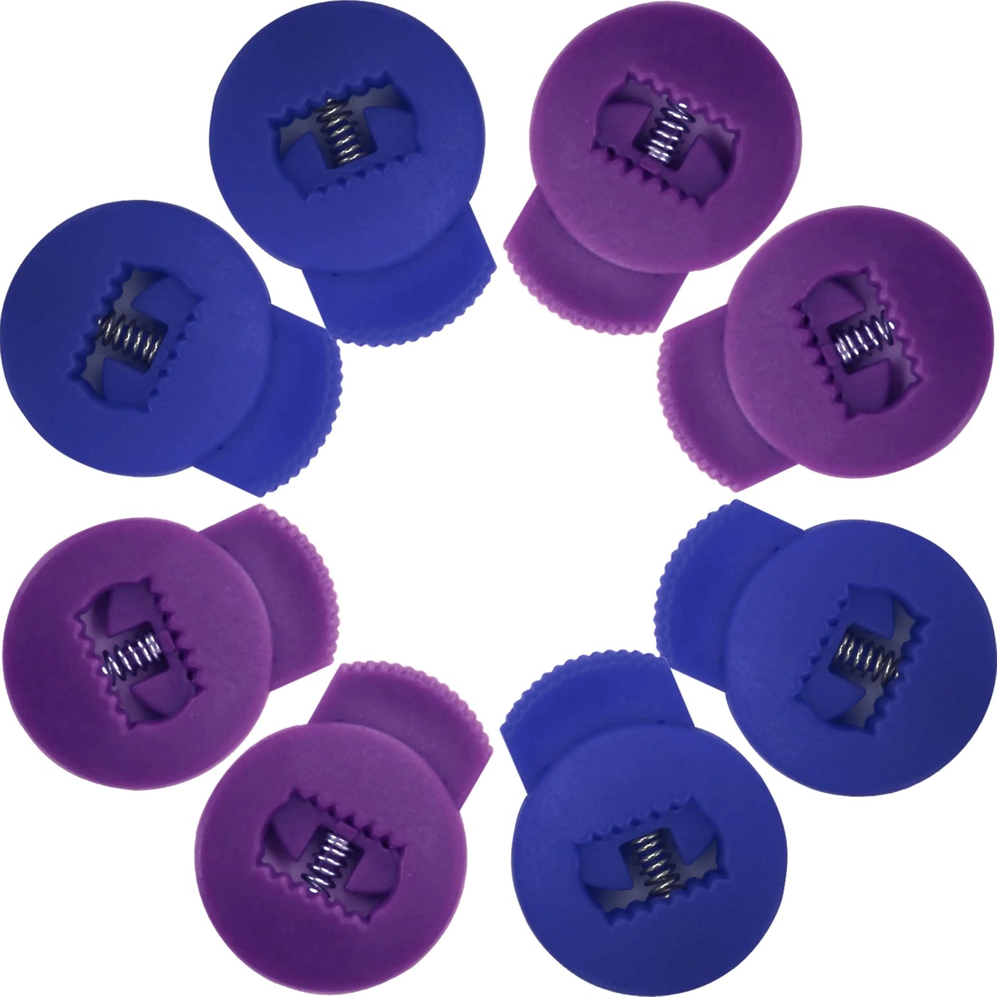 AliBall Glove Locks Baseball Glove Lace Locks 8 Pack Never Need Thying Knots Again Fits All Baseball and Softball Gloves (Navy Blue-Purple)