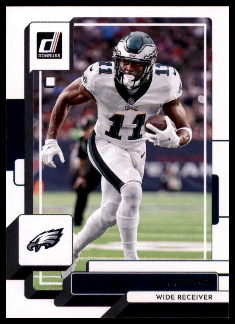 Football trading card featuring A J Brown from the 2022 Donruss Philadelphia Eagles series