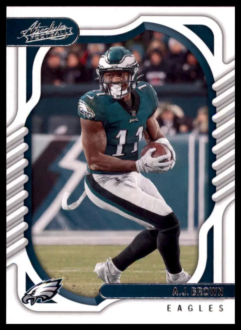 A.J. Brown football card from Panini Absolute 2022 Panini Absolute Retail Philadelphia Eagles