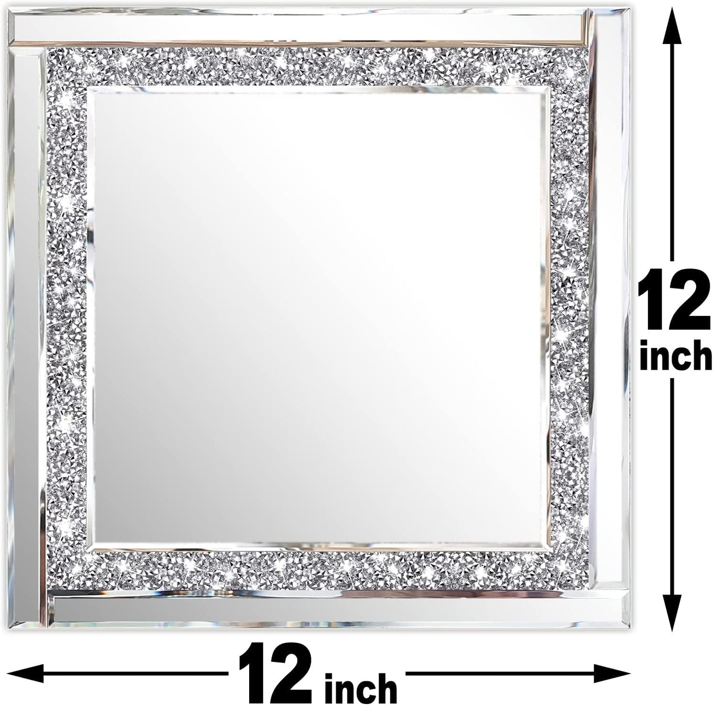 Crystal Crush Diamond Silver Mirror 2Pcs-1
