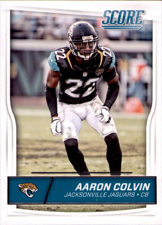 Football trading card featuring Aaron Colvin of the Jacksonville Jaguars 2016 NFL Panini