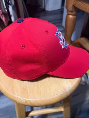 Red Bull baseball cap with white and blue embroidered logo for Adidas Redbull Soccer Hat