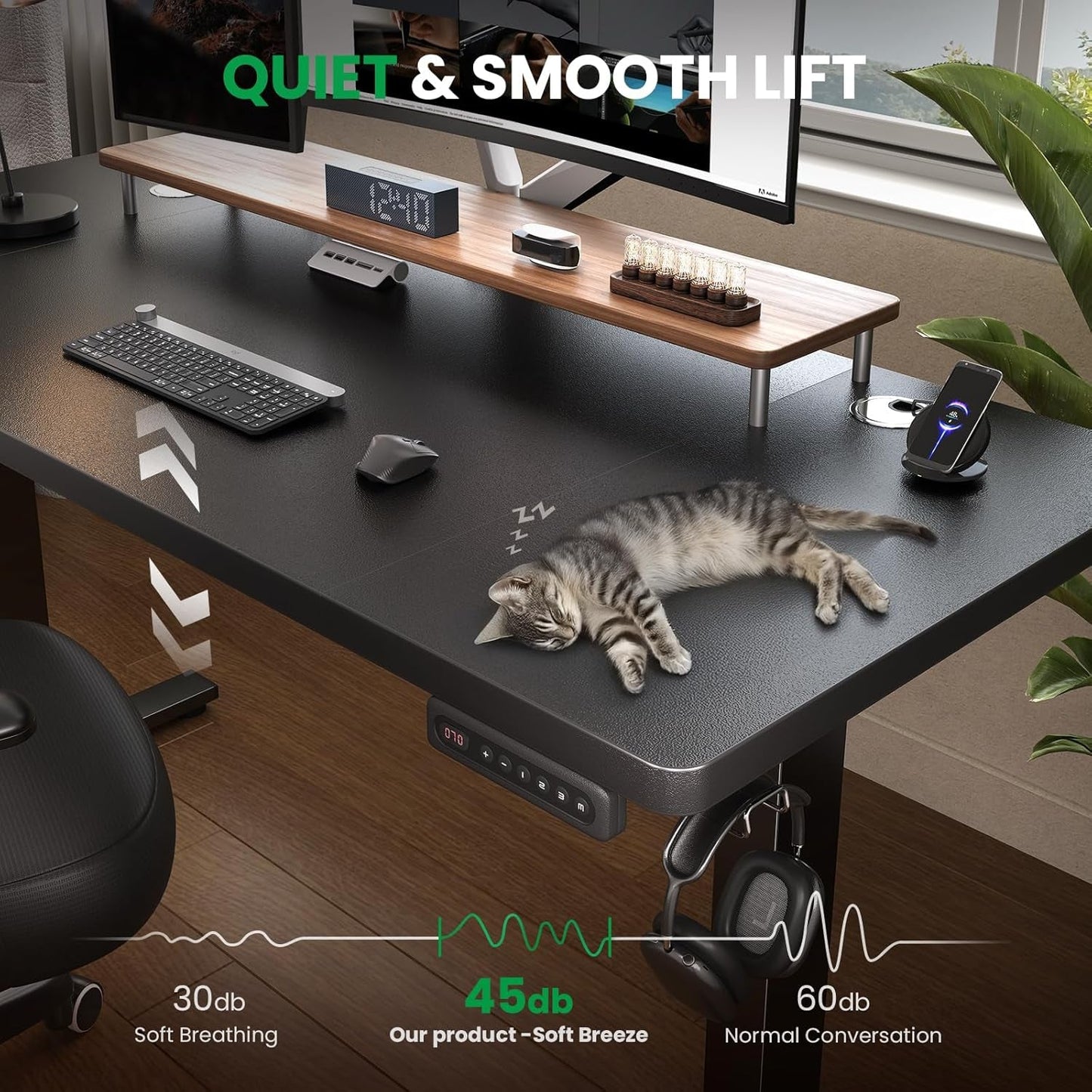 Adjustable Electric Standing Desk with Memory Presets-4