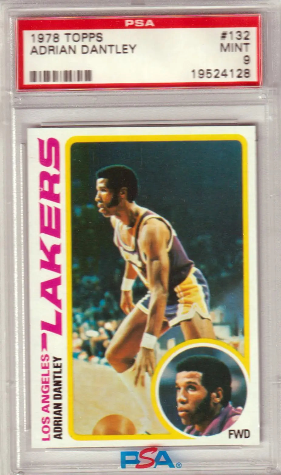 Graded 1978 Topps Adrian Dantley basketball card from Columbia Hobby PSA 9 MINT
