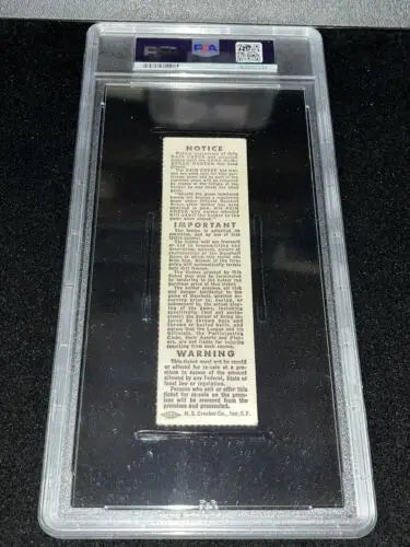 Graded paper insert for Baltimore Orioles Catfish Hunter trading cards ticket stub